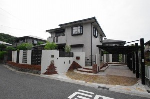外構リフォーム　アプローチ　駐車場