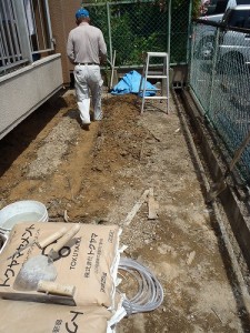 撤去作業後