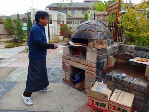 ピザ窯実演試食