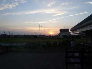 夕日