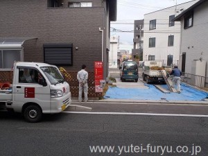庭リフォーム着工中