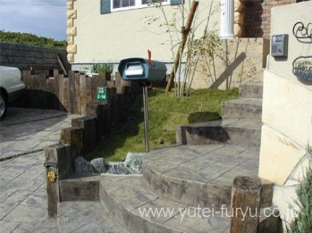 スタンプコンクリートの施工例