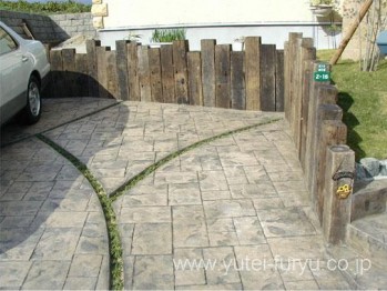 スタンプコンクリートの施工例