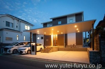 車庫工事全景_夜