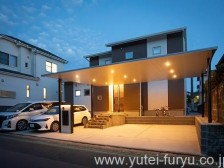 車庫工事全景_夜