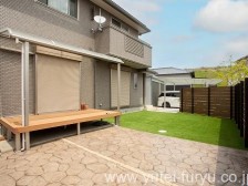 スタンプコンクリートと人工芝