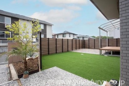 人工芝・スタンプコンクリート施工後