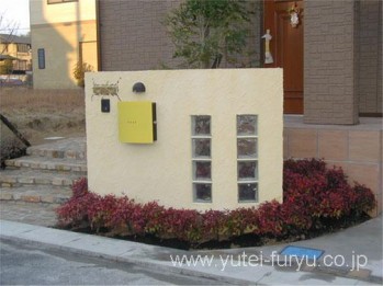 新築外構 メイン門袖