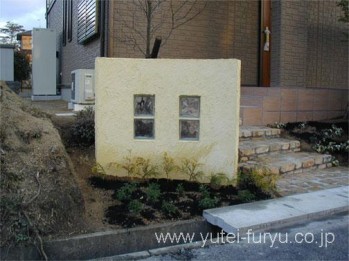 新築外構 サブ門袖